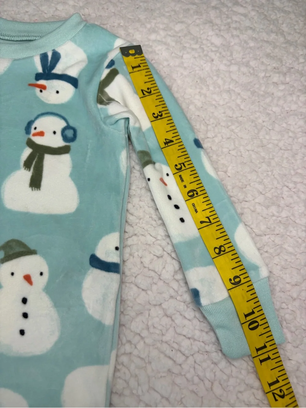 Kids Snowman Pajama Set - Light Blue 12Month